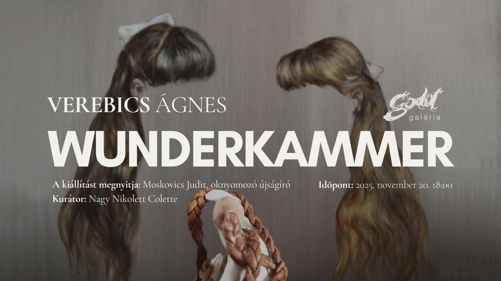 Verebics Ágnes: Wunderkammer – az eredeti kiállításoldal borítóképe