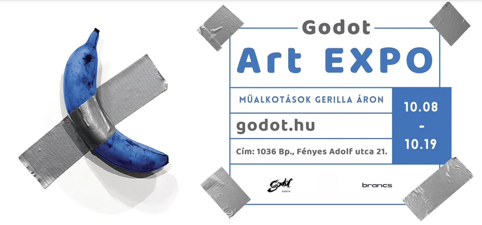 Godot Art Expo 2025 — Műalkotások gerilla áron – eredeti eseményplakát