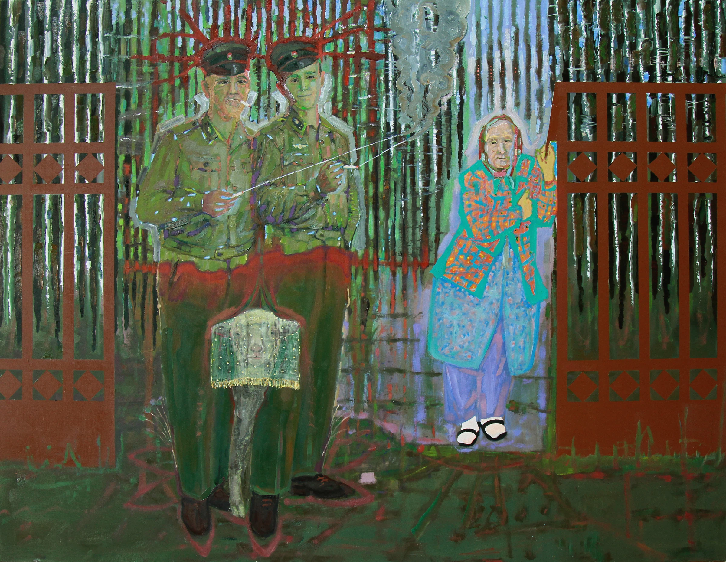 Bukta Imre: Then we'll write, 130x170 cm, oil, canvas, 2021.